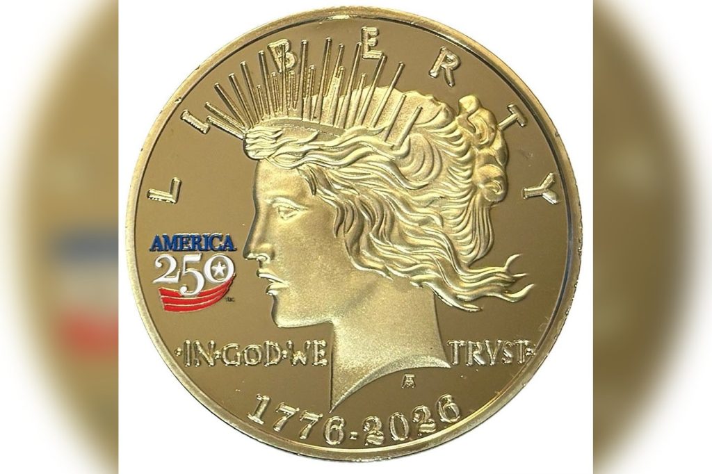 America 250 Coin Close Up America 250 Coin Display Amer