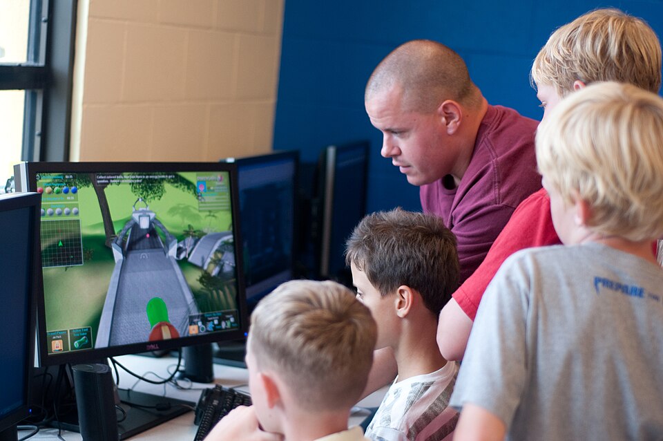 Student Playing Video Game